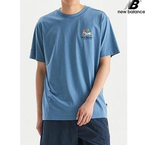뉴발란스 NBNED32763-BL NB BOY WAVE CLUB 피크닉 반팔티 남녀공용 티셔츠