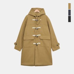 스콰즈 남여공용 캐주얼 떡볶이 코트 3온스 누빔 후드 롱코트 SMOR071