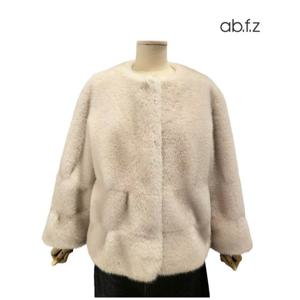 [에이비에프지]캉캉 디테일 포인트 라운든게 보아 퍼 재킷 APZ4FFF7K