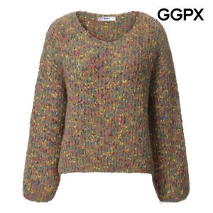 [지지피엑스]레인보우 V넥 팝콘 니트 GPAKP027B