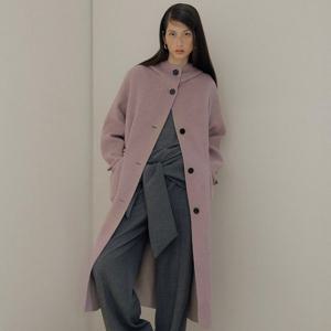 [쥬크]캐시미어 블렌드 오버핏 후드 롱코트 Z254MSG556