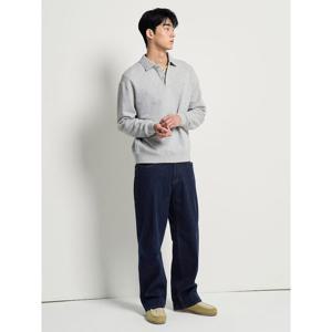 [신상5%OFF][빈폴멘] 솔리드 칼라넥 스웨트 셔츠 라이트 그레이 (BC6141C542)