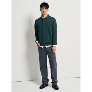 [신상5%OFF][빈폴멘] 솔리드 칼라넥 스웨트 셔츠 그린 (BC6141C54M)