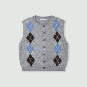 [코인코즈][정가49,000원]아가일 니트 베스트_CD5WV500