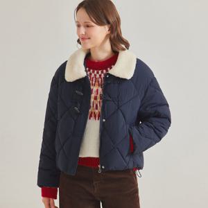 [포커스]뽀글카라 배색 웰론 패딩 점퍼 PBBF5W1JP1401