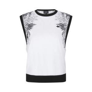 M 파리게이츠골프민소매 NQC 521D1TR182_WH 여성 페이즐리 플로럴 슬리브리스 티셔츠