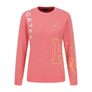 M 파리게이츠골프긴팔티 NQC 521E1SWA01_PK 여성 울캐시 로고 방풍 니트