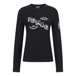 M 파리게이츠골프긴팔티 NQC 522D1SW961_BK 여성 컬러 믹스 엠보 로고 자카드 스웨터