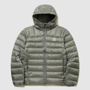 엄브로패딩 VQA UQ321CDJ95-GKA 페더플렉스 경량 후드형 다운 자켓 GREY KHAKI