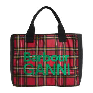 바버 체크 로고 왁스 코튼 토트백 LBA0462 LBATN11