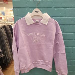 에스핏 HC35 오버핏 카라 맨투맨YT SJZ101FKYT02