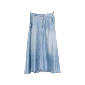 피에르루이마샤 미디 스커트 ALOE S GO12777 101517405 Clear Bl