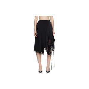 베트멍 스커트 블래 리워크 란제리 미디 스커트 261669F092002