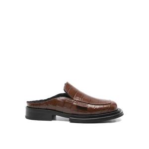 모스키노 크로커다일 이펙트 레더 뮬 MA10453N0NMN0