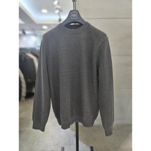 바쏘옴므 세이브존03 바쏘옴므 25S/S 차콜그레이 면 혼방 라운드넥 니트웨어 WSAGZ1WR16ACHA