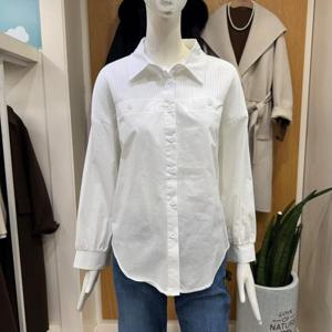 클리지 DP01 언발 니트 프릴 포인트 셔츠 CQ2WBL09