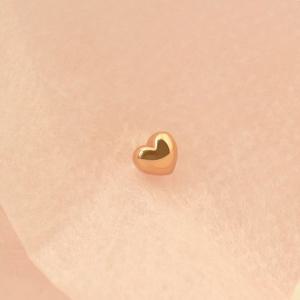 14K 골드필드 핀 통통 하트 피어싱