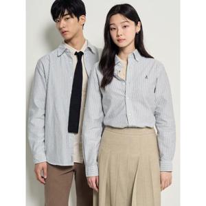 [신상5%OFF][빈폴멘] [Essential] 남녀공용 옥스퍼드 스트라이프 셔츠 - 그린 (BC6164E01M)