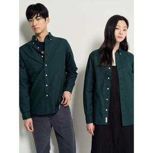[신상5%OFF][빈폴멘] [Essential] 남녀공용 옥스퍼드 솔리드 셔츠 - 그린 (BC6164E05M)