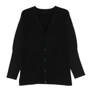 이세이미야케 옴므플리세 브이넥 플리츠 버튼 가디건 HP66JL541
