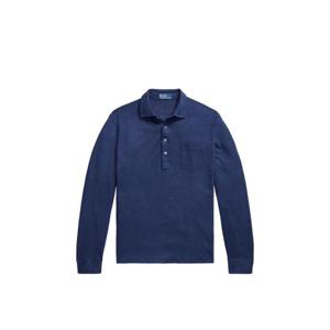 폴로 랄프로렌 리넨 긴소매 폴로 셔츠 710964534