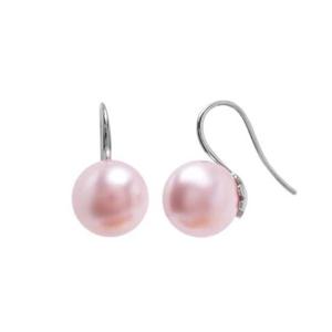 E501 10mm 로잘린 진주 오스트리아 고리 귀걸이