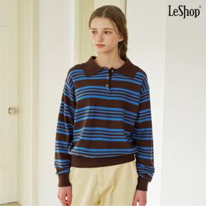 [르샵]스트라이프 버튼업 카라 데일리 니트 (DQ1KT007A)