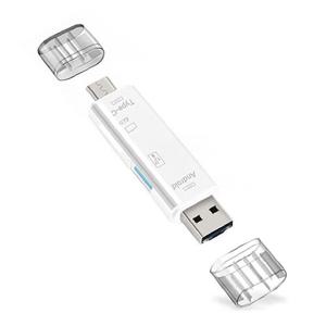 JMds 비즈 3in1 멀티 카드리더기 5핀 C타입 USB (화이트)