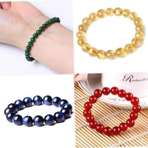 공작석 황석 청금석 마노 천연 원석 보석 6mm 팔찌