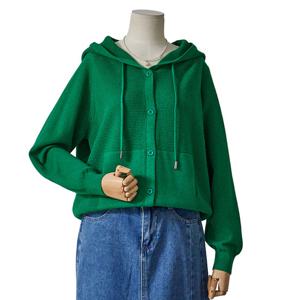 [포커스]와플 후드 니트 가디건 FS6A3KC3053