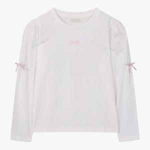 [로엠걸즈(아동)]소매 리본 포인트 스웨트셔츠 RGLA2616P