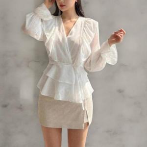 [다잇템]여성 오피스 패션 코듀로이 쁘띠 스커트