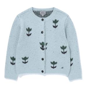 [빈]블루 플라워자카드 니트 가디건BZ72CK01SB
