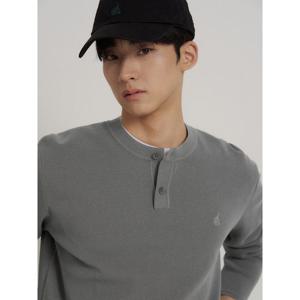[신상5%OFF][빈폴멘] 텍스쳐 헨리넥 니트 애쉬 (BC6251C064)