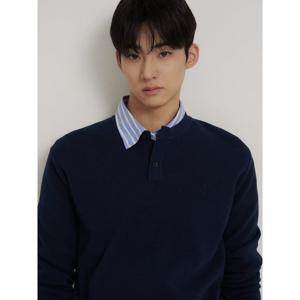 [신상5%OFF][빈폴멘] 텍스쳐 헨리넥 니트 네이비 (BC6251C06R)