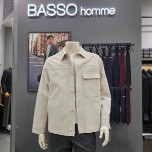 [바쏘옴므]심플 포인트배색간절기세미오버핏자켓WSZ1JK33