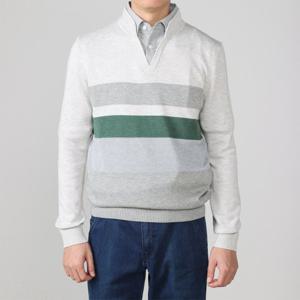 [런던포그]남성 그레이 블루 레이어드 니트 LPRNA401A