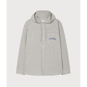 커버낫 아치 로고 후드 체크 셔츠 B1 CO2601SH23 BE BL