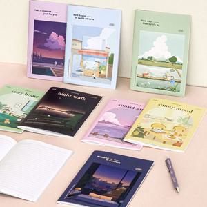 아이코닉 하루 일상집 유선노트 A5 [감성 디자인 학생 필기 라인 줄지 제본 공책 노트]