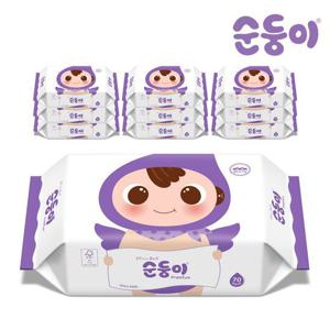 [순둥이]ER-01 /엠보싱 프리미엄 물티슈 70매 리필형 10팩