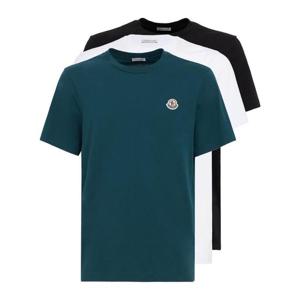 몽클레어 3 pack logo patch cotton t shirt 83I-3EU037
