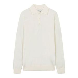 [지이크]S/S 울혼방 아이보리 솔리드 카라 남성 니트 (PGUCA8048)