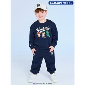 [MLB키즈US] (7AS2C0161-50NYS) [베이비 토들러] 메가베어 프렌즈 아트웍 맨투맨 세트