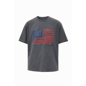 [지프] 공용 가먼트다잉 성조기 반팔 티셔츠 JR2TSU201