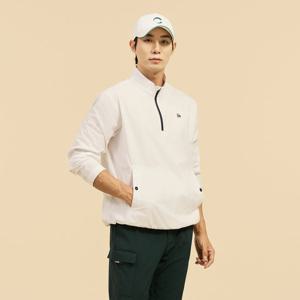 챌린저 남성 에센셜 반집업 하이넥 윈드브레이커 우븐탑 화이트 CHE1MWT1901WH