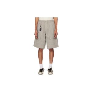 26 SS 요지야마모토 남성 베이지 와이드 핏 카고 쇼츠 261138M193009