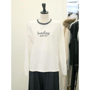 메종블랑쉬 세이브존03 르피타 레터링 포인트 라운드 티셔츠 AQL261BTS253A