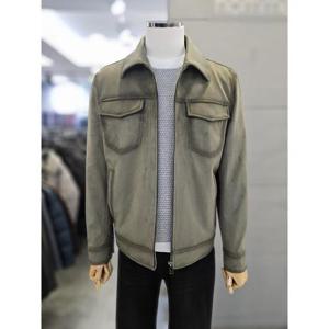 바쏘옴므 세이브존03 바쏘옴므 남성 점퍼 카키 비건 스웨이드 블루종 WSAQA5UA21A