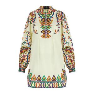 에트로 페이즐리 프린트 포플린 미니 원피스 WRHA055399SP5I4 X