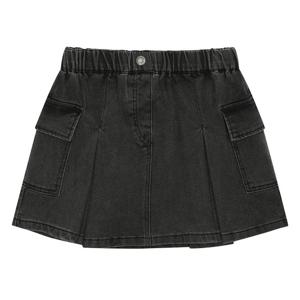 [에꼴리에]여아용 블랙 워싱 카고 플리츠 스커트 25C5881 BK_JJ